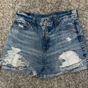 American Eagle Outfitters Ripped Blue Jean Shorts